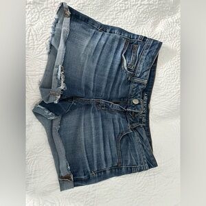 American Eagle Outfitters Distressed Blue Jean Shorts